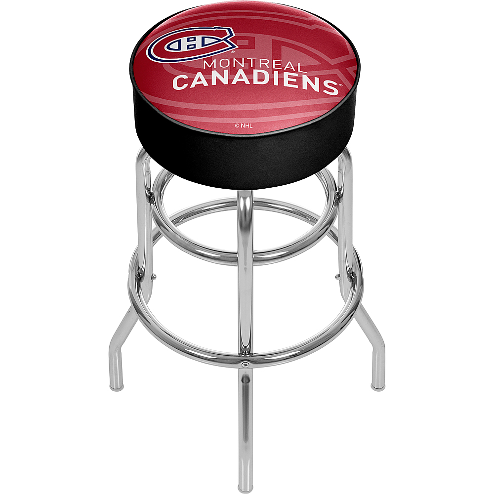 Montreal Canadiens NHL Watermark Padded Swivel Bar Stool - Red, White, Blue