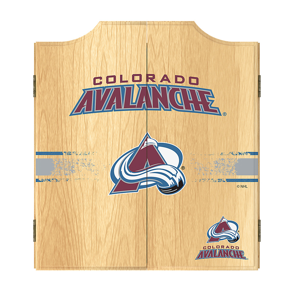Colorado Avalanche NHL  Dart Cabinet Set with Darts and Board - Burgundy, Silver
