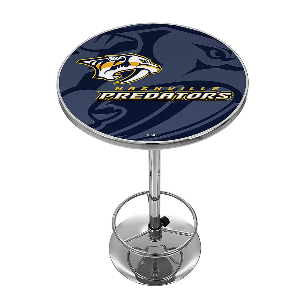 Nashville Predators NHL Watermark Chrome Pub Table - Gold, Navy, White