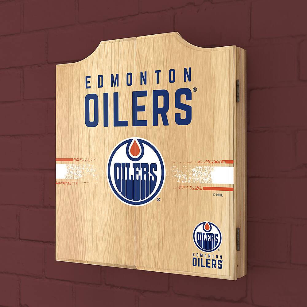 Best Buy Edmonton Oilers NHL Dart Set with Darts and Board