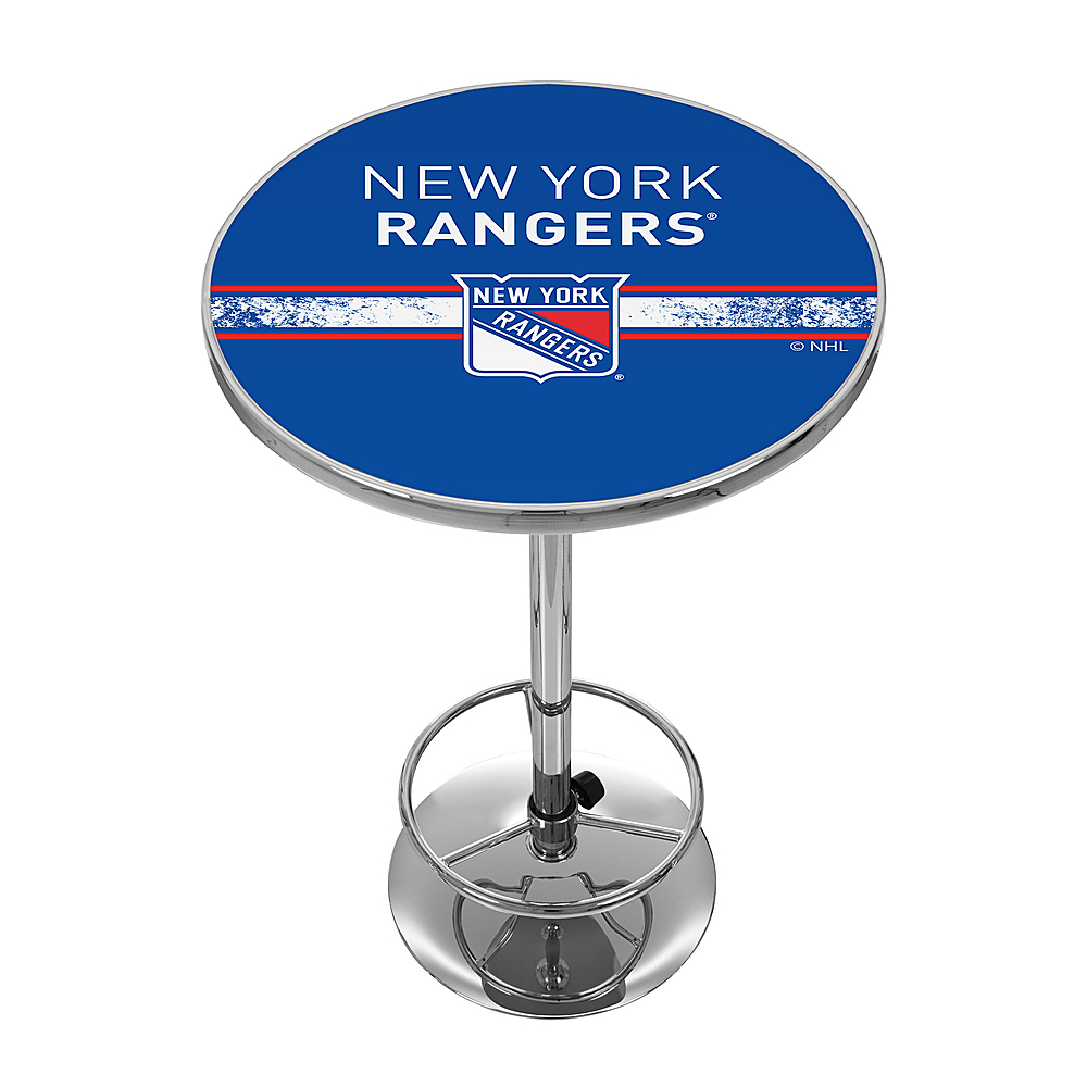 New York Rangers NHL Chrome Pub Table - Blue, Red, White