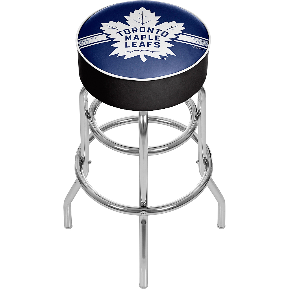 Toronto Maple Leafs NHL Padded Swivel Bar Stool - Blue, White
