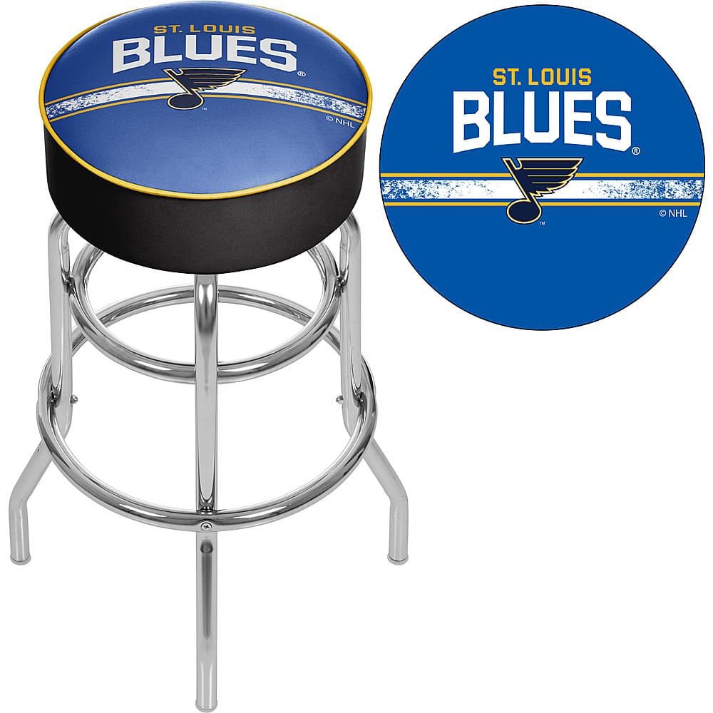 St Louis Blues Nhl Padded Swivel Bar Stool Blue