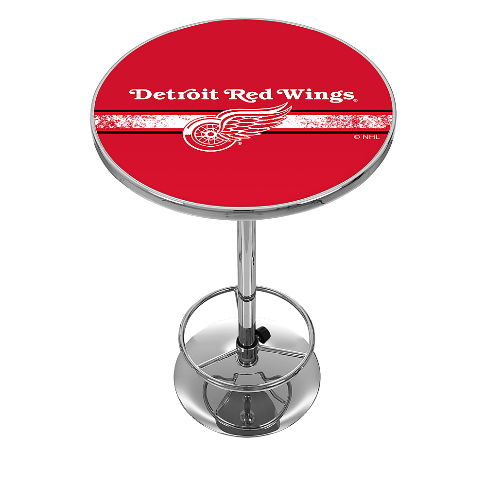 Detroit Red Wings NHL Chrome Pub Table - Red, White