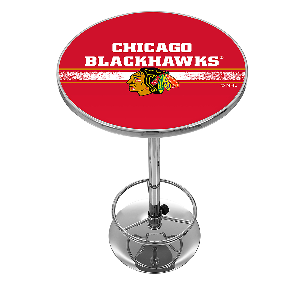 Chicago Blackhawks NHL Chrome Pub Table - Red, Black, White