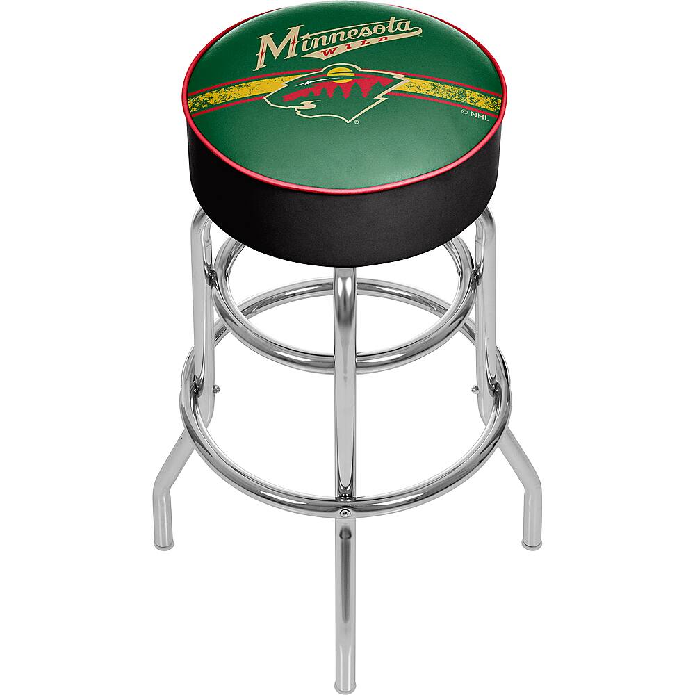 Minnesota Wild NHL Padded Swivel Bar Stool - Green, Red, Gold