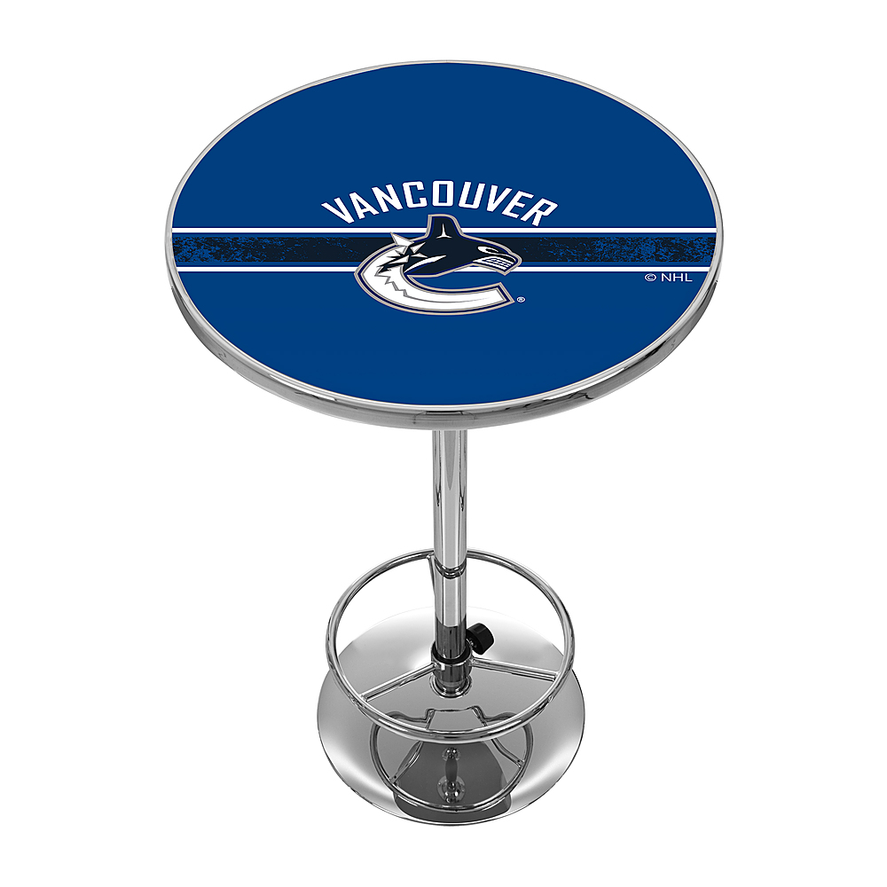 Vancouver Canucks NHL Chrome Pub Table - Blue, Black, White