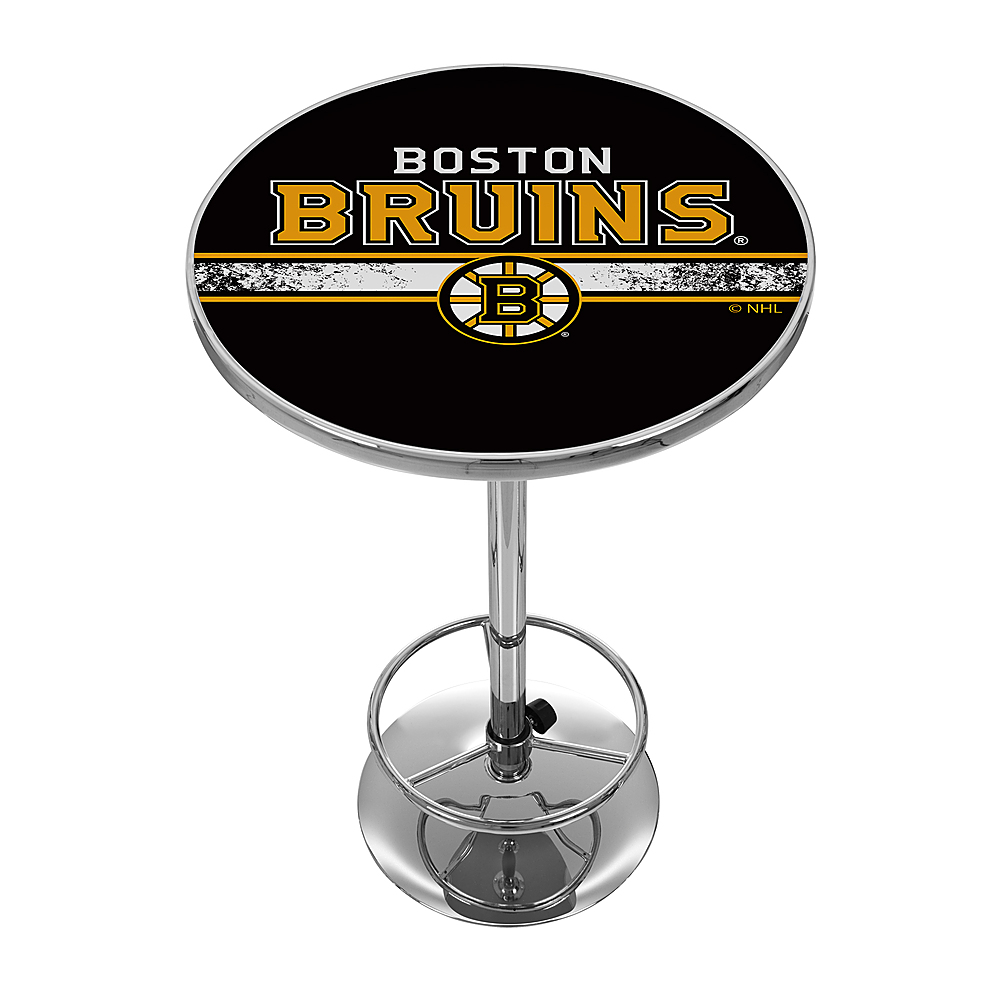 Boston Bruins NHL Chrome Pub Table - Black, Gold, White