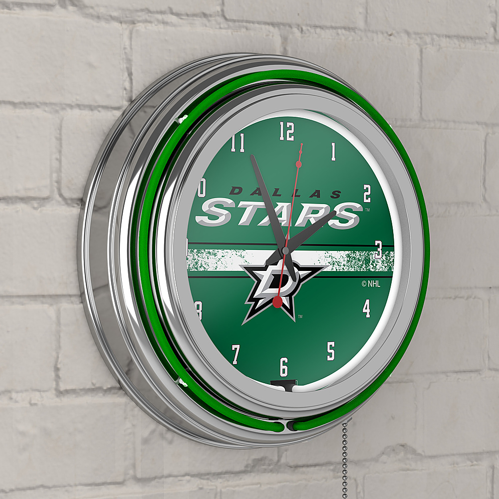 Best Buy: Dallas Stars NHL Chrome Double Ring Neon Clock Victory Green,  Silver, Black NHL1400-DS2