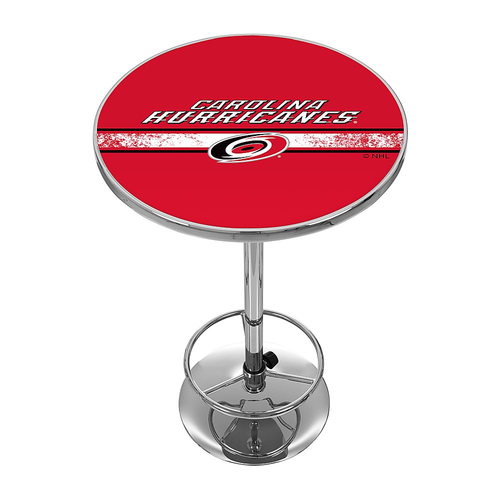 Carolina Hurricanes NHL Chrome Pub Table - Red, White, Silver, Black