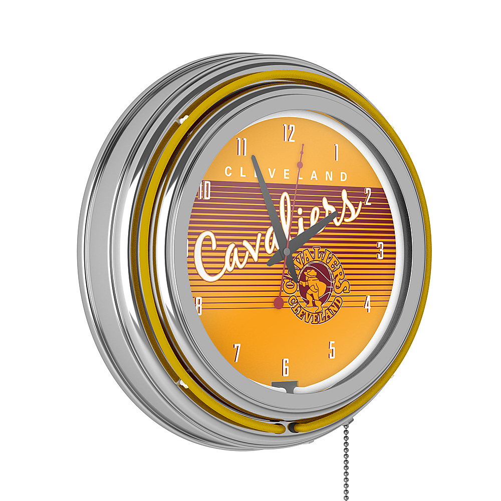 Cleveland Cavaliers NBA Hardwood Classics Chrome Double Ring Neon - Wine, Gold