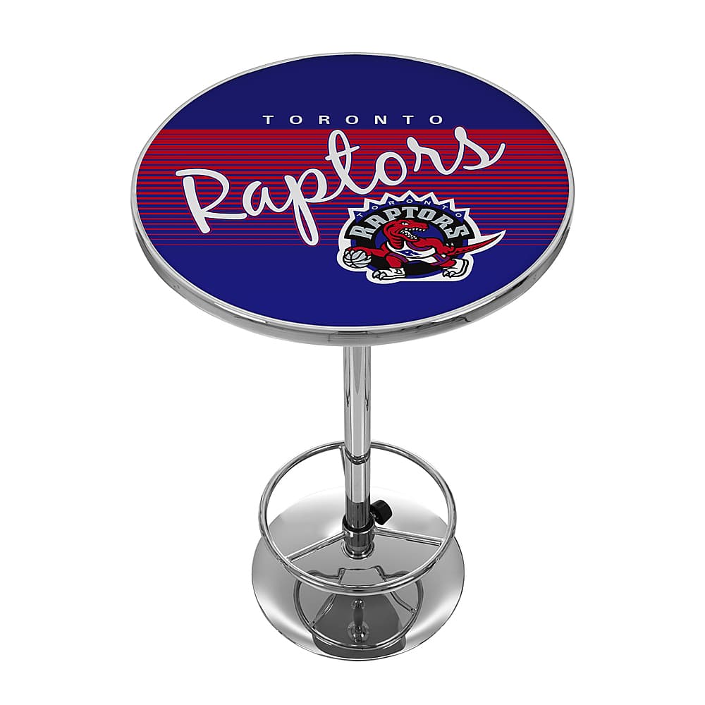 Toronto Raptors NBA Hardwood Classics Chrome Pub Table - Purple, Red, White