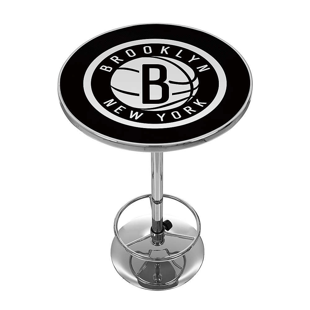 Brooklyn Nets NBA Chrome Pub Table - Black, White