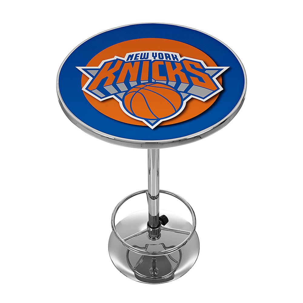 New York Knicks NBA Chrome Pub Table - Blue, Silver, Orange