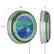 Alt View 13. NBA - Minnesota Timberwolves NBA Hardwood Classics Chrome Double Ring Neon Clock - Dark Blue, Blue, Silver, Aurora Green.