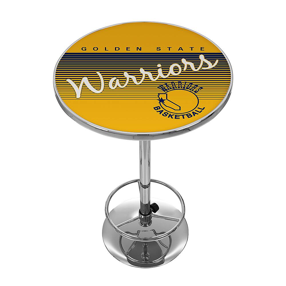 Golden State Warriors NBA Hardwood Classics Chrome Pub Table - Royal Blue, Golden Yellow