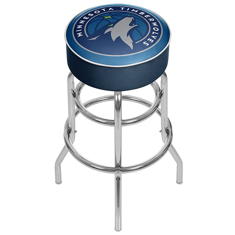 Minnesota Timberwolves NBA Padded Swivel Bar Stool - Aurora Green, Blue