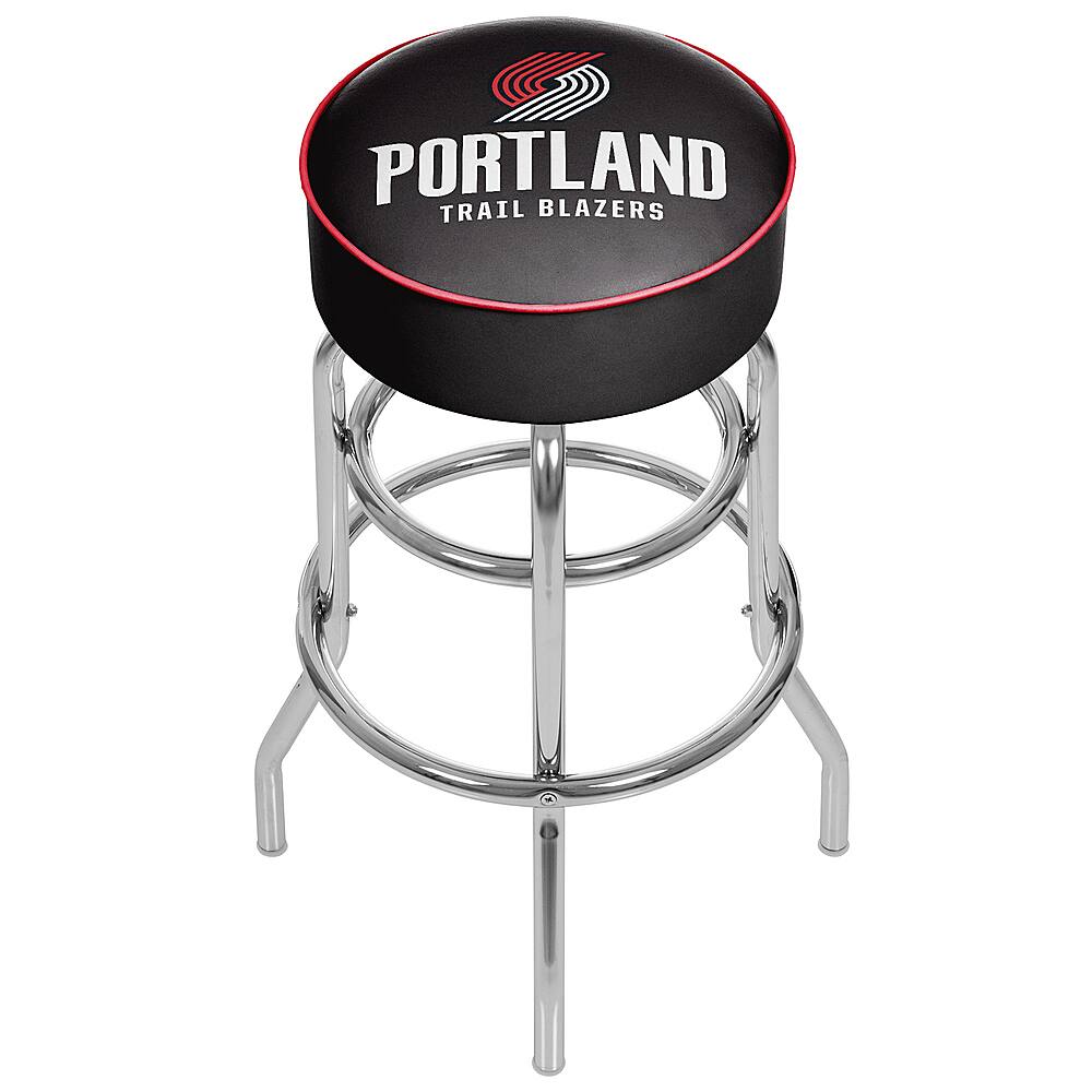 Portland Trail Blazers NBA Padded Swivel Bar Stool - Scarlet Red, Black