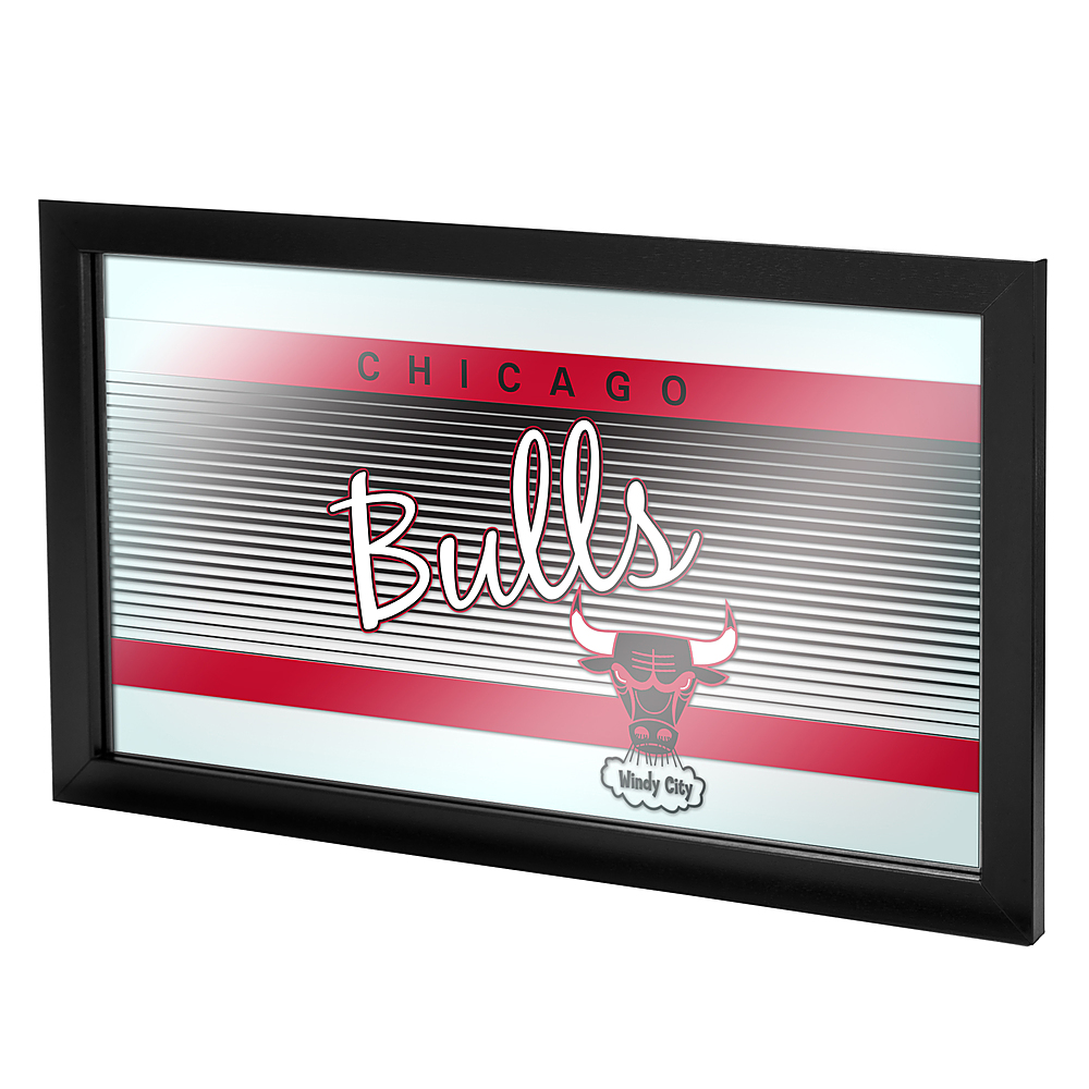 Chicago Bulls NBA Hardwood Classics Framed Bar Mirror - Red, Black