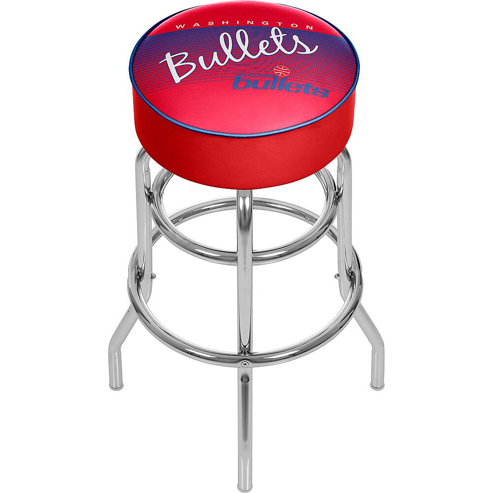 Washington Bullets NBA Hardwood Classics Padded Swivel Bar Stool - Royal Blue, Red, White