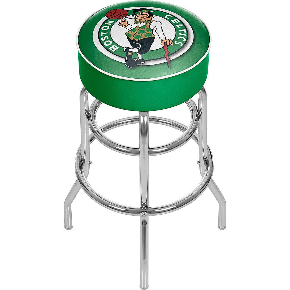 Boston Celtics NBA Padded Swivel Bar Stool - Green, Black, White