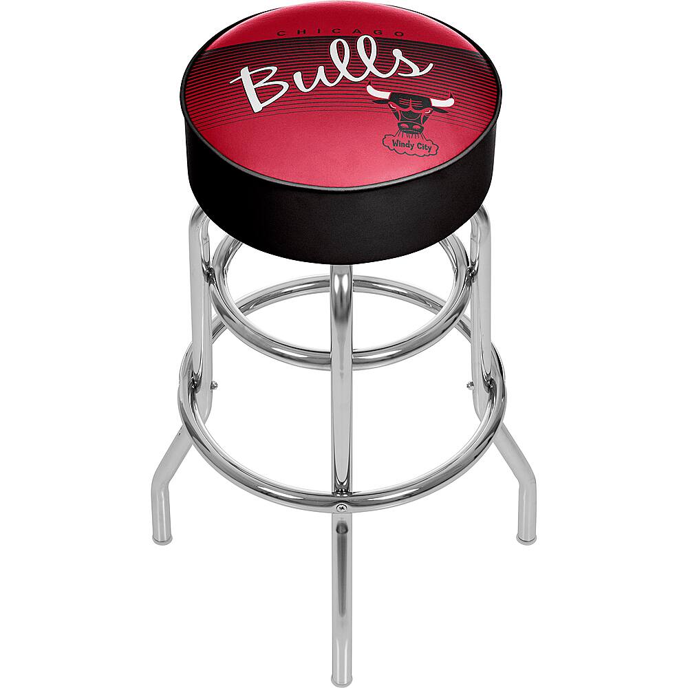 Chicago Bulls NBA Hardwood Classics Padded Swivel Bar Stool - Red, Black