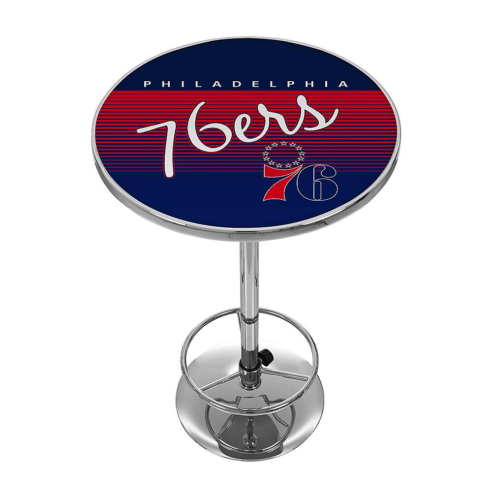 Philadelphia 76ers NBA Hardwood Classics Chrome Pub Table - Royal Blue, Red, White