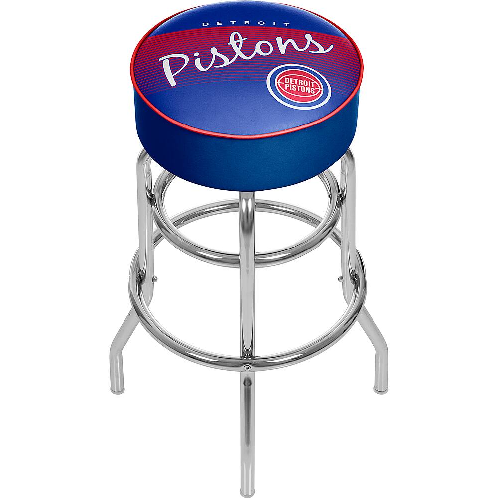 Detroit Pistons NBA Hardwood Classics Padded Swivel Bar Stool - Blue, Red, White