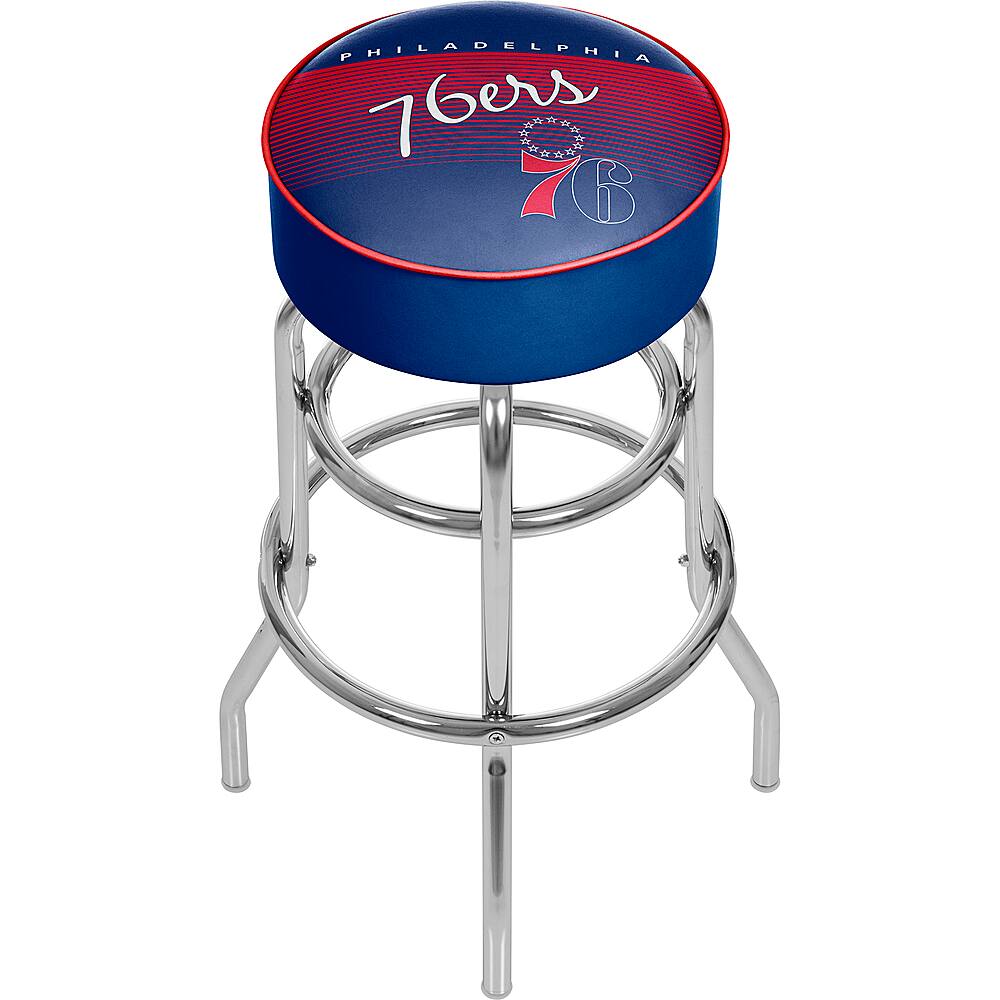 Philadelphia 76ers NBA Hardwood Classics Padded Swivel Bar Stool - Royal Blue, Red, White