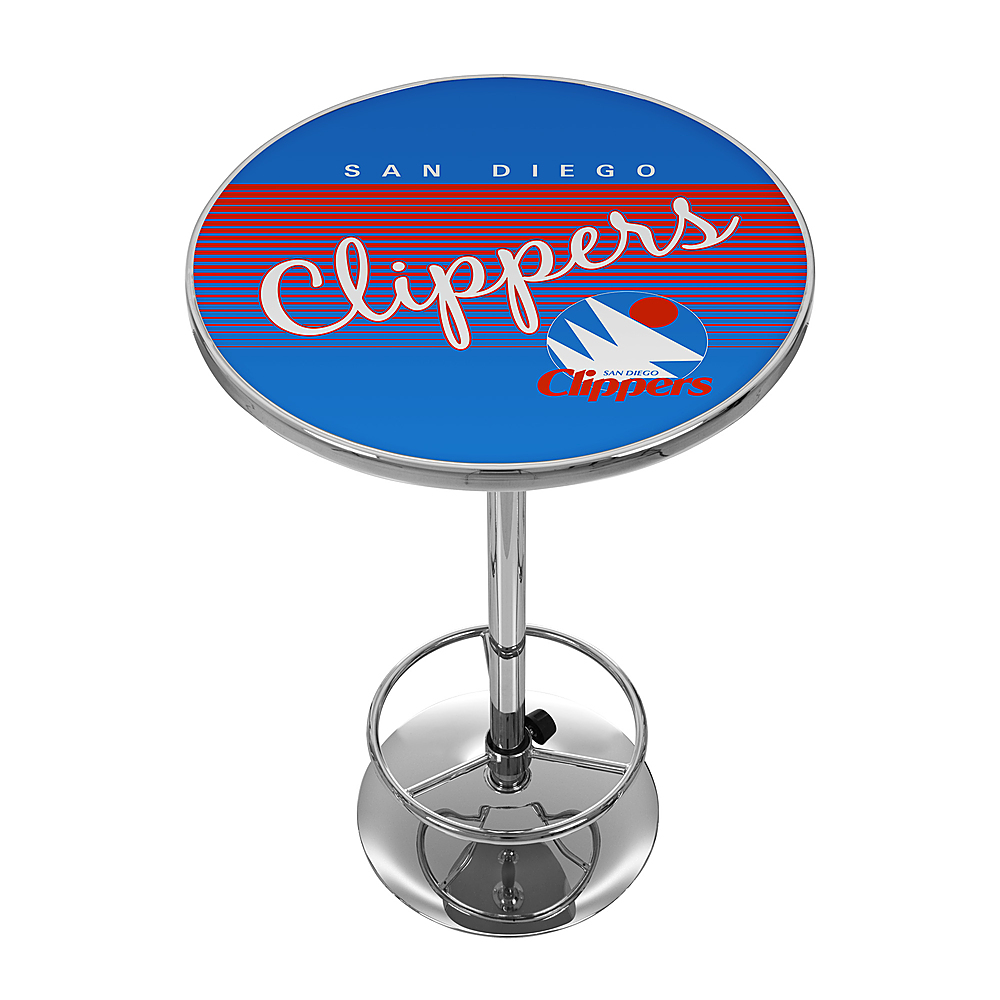 San Diego Clippers NBA Hardwood Classics Chrome Pub Table - Blue, Orange