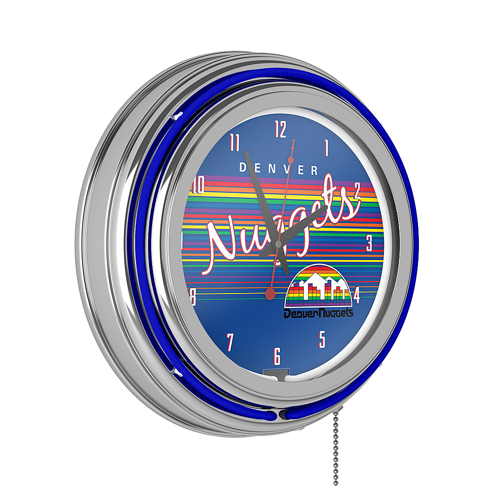 Denver Nuggets NBA Hardwood Classics Chrome Double Ring Neon - Blue, Red, Yellow, White