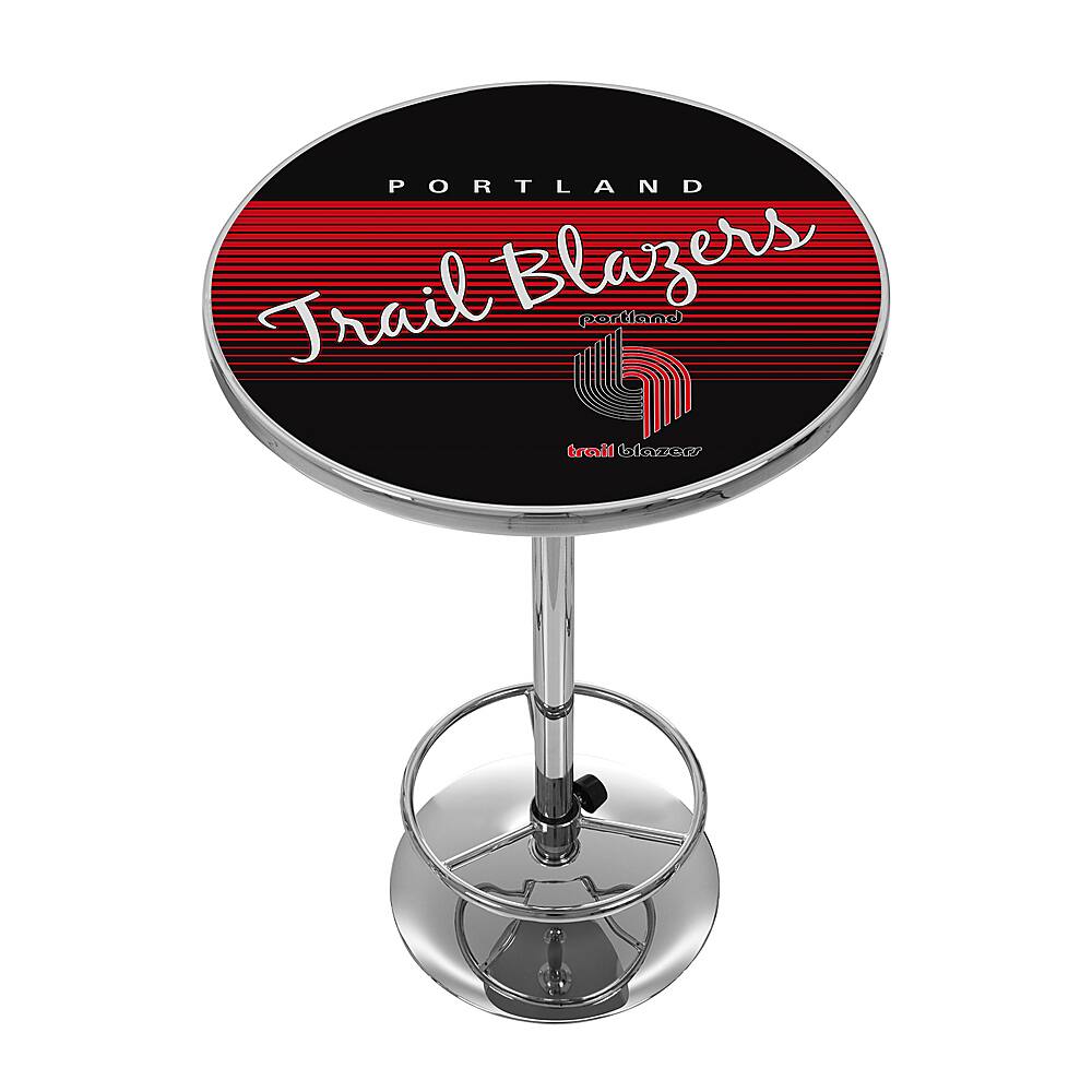 Portland Trailer Blazers NBA Hardwood Classics Chrome Pub Table - Scarlet Red, Black