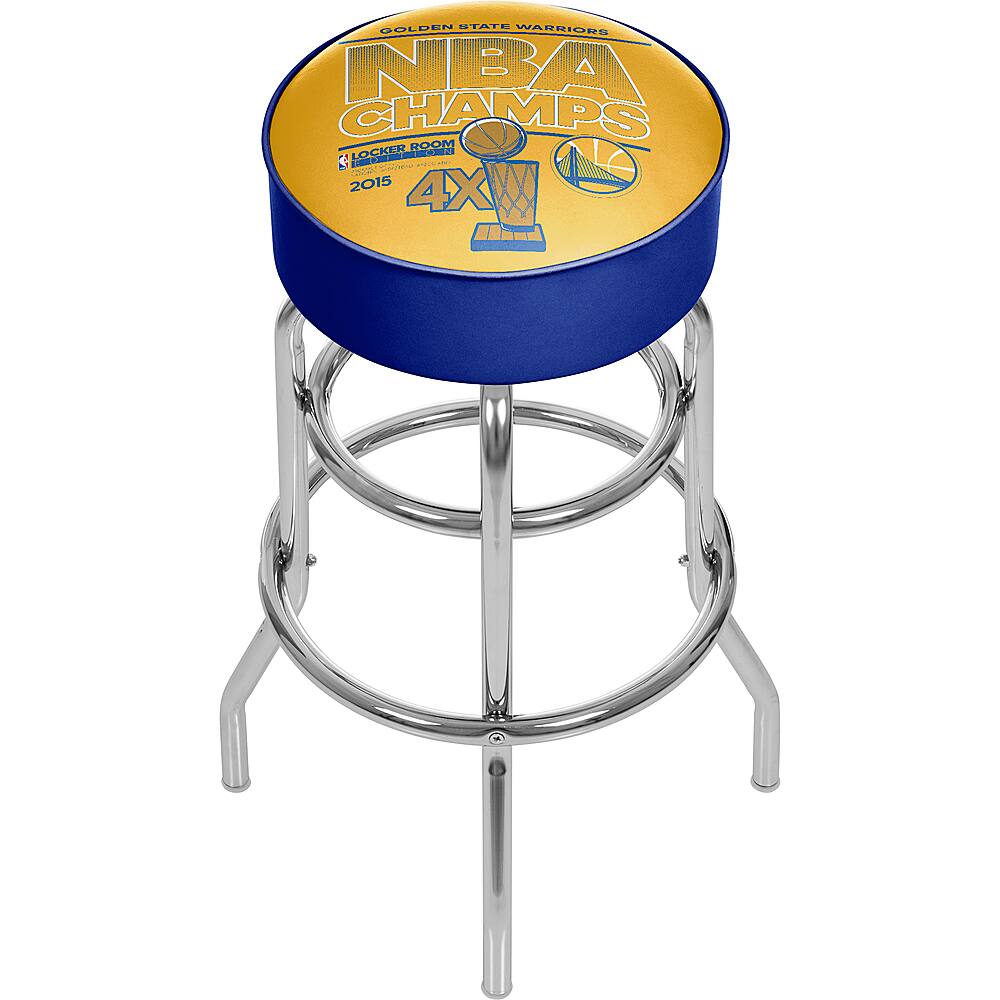 Golden State Warriors NBA Champs Padded Swivel Bar Stool - Gold, Blue