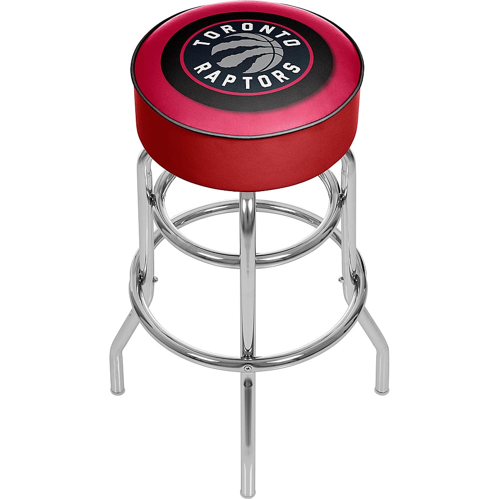 Toronto Raptors NBA Padded Swivel Bar Stool - Red, Silver, Black