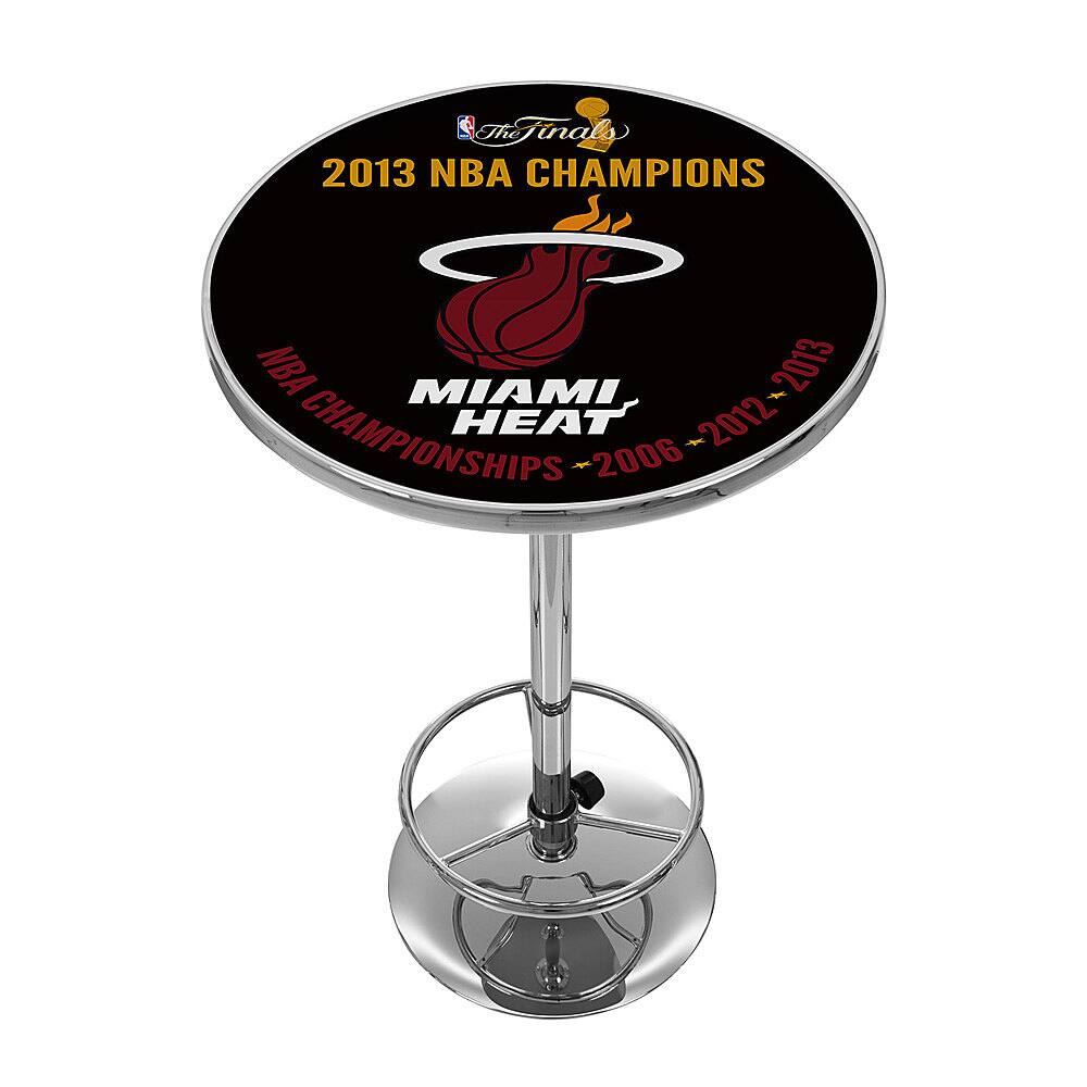 Miami Heat 2013 NBA Champions Chrome Pub Table - Red, White, Black