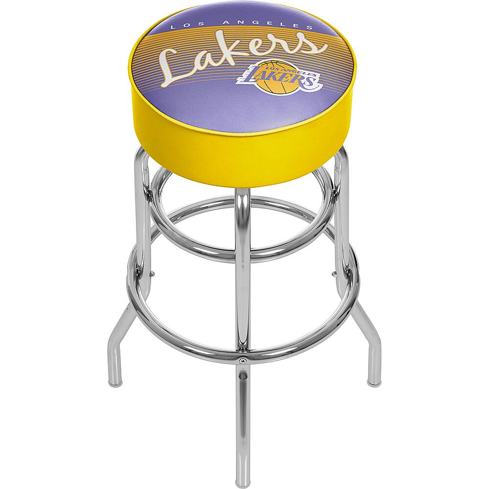 Los Angeles Lakers NBA Hardwood Classics Padded Swivel Bar Stool - Purple, Gold