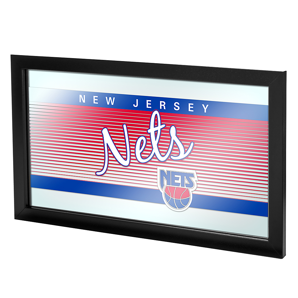New Jersey Nets NBA Hardwood Classics Framed Bar Mirror - Royal Blue, Red, White