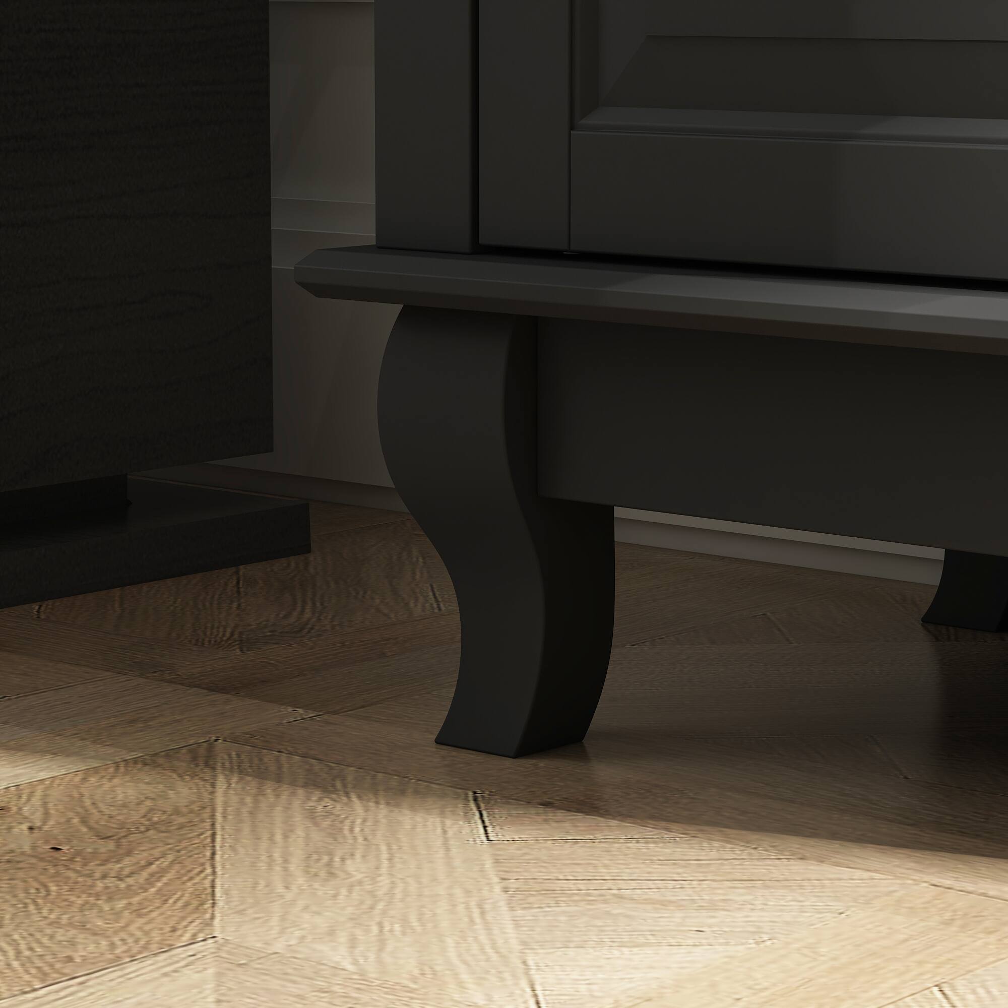 Alt View 7. FUFU & GAGA - FUFU&GAGA Multi - Drawer Dresser Chic Storage Chest of Drawers Enduring Appeal - Black.