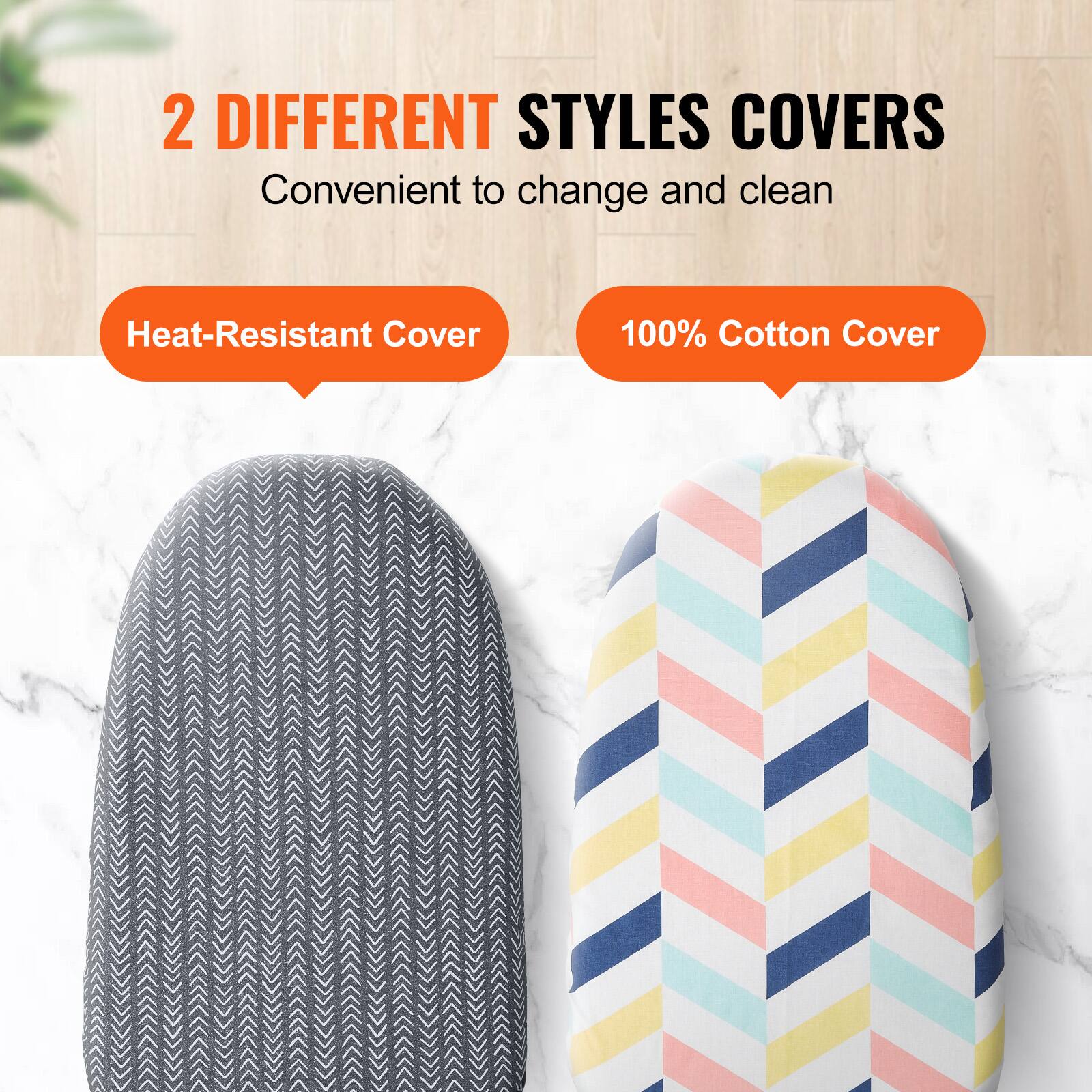 2 DIFFERENT STYLES COVERS
Convenient to change and clean
Heat-Resistant Cover
100% Cotton Cover