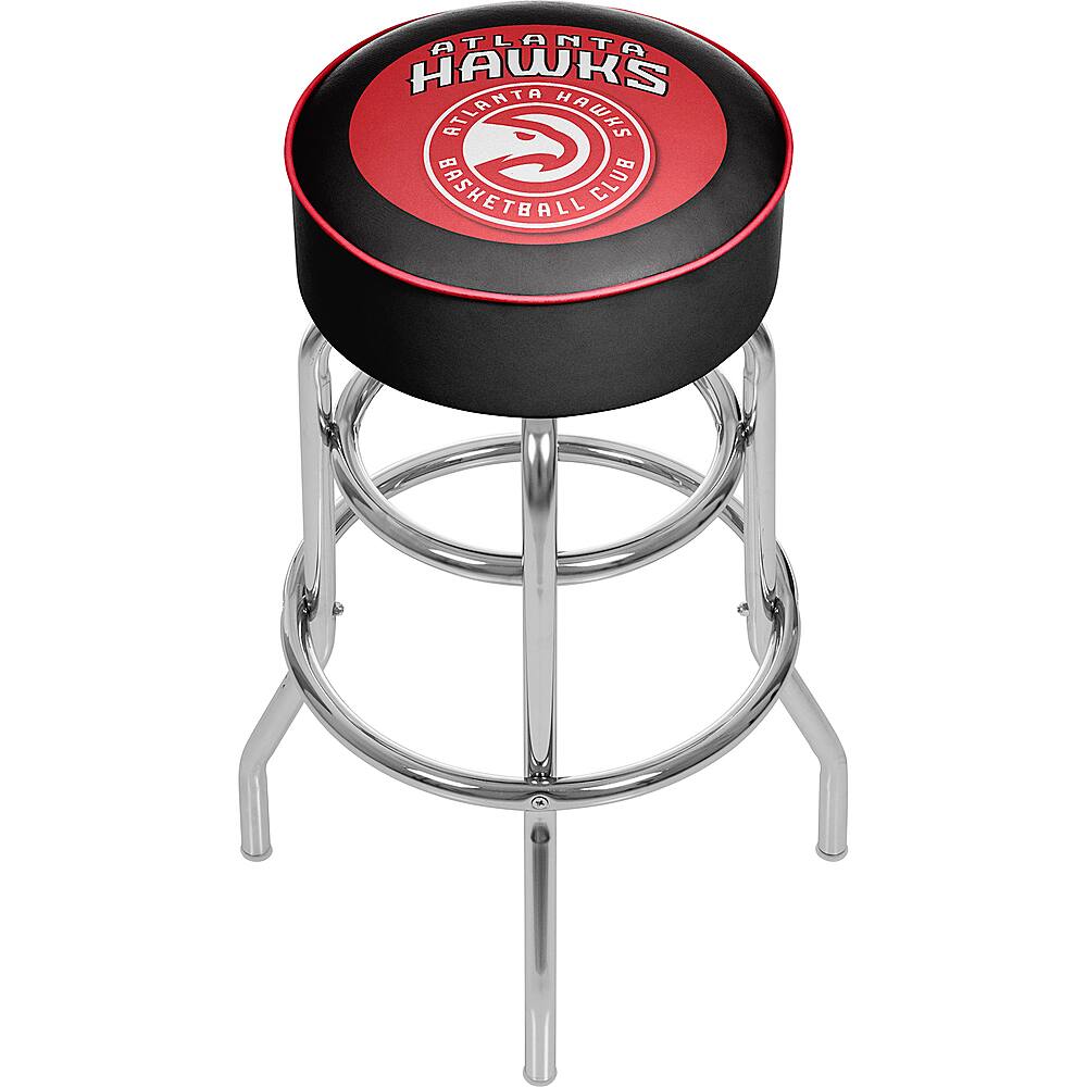 Atlanta Hawks NBA Padded Swivel Bar Stool - Red, White, Black