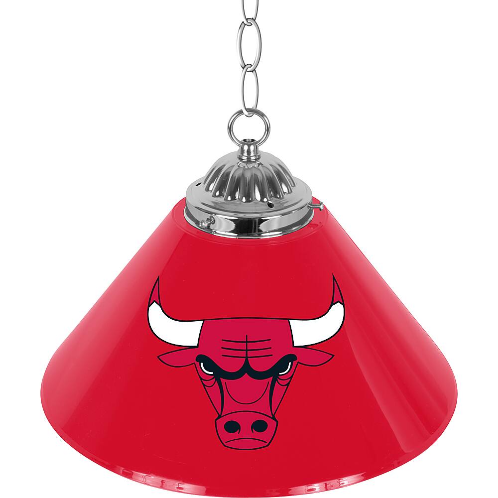 Chicago Bulls NBA Single Shade Bar Lamp - Red, Black