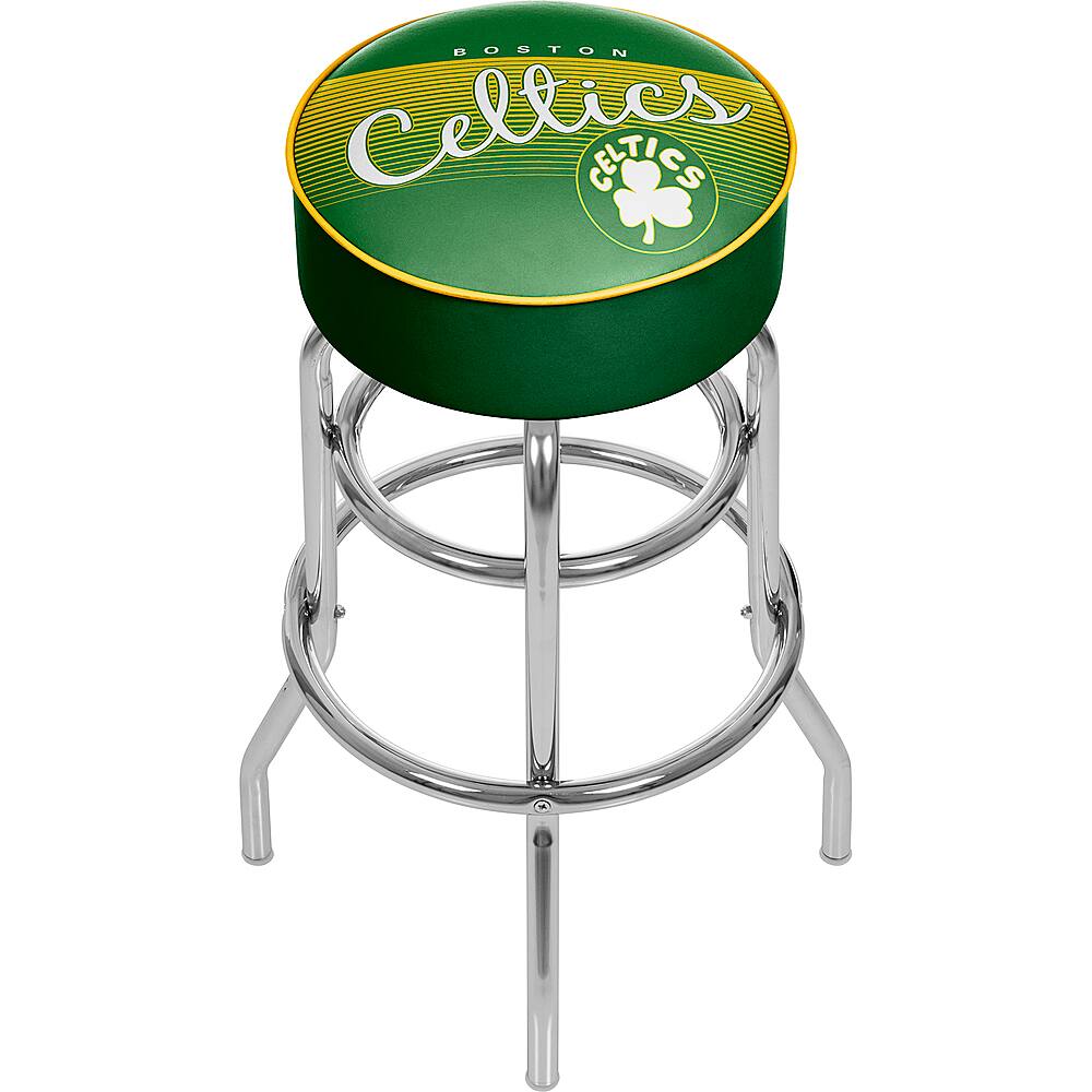 Boston Celtics NBA Hardwood Classics Padded Swivel Bar Stool - Green, Yellow, White