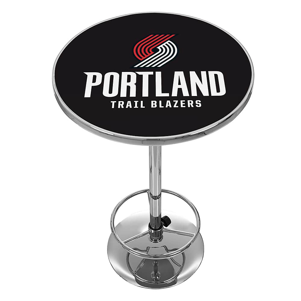 Portland Trail Blazers NBA Chrome Pub Table - Scarlet Red, Black