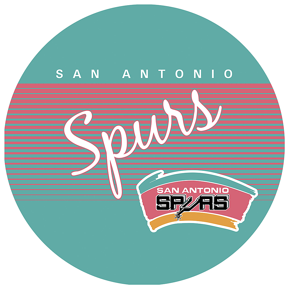 Alt View 17. NBA - San Antonio Spurs NBA Hardwood Classics Chrome Double Ring Neon - Teal, Pink, White, Silver.
