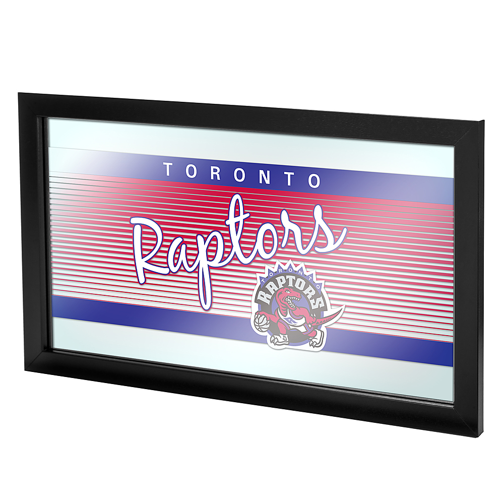 Toronto Raptors NBA Hardwood Classics Framed Bar Mirror - Purple, Red, White
