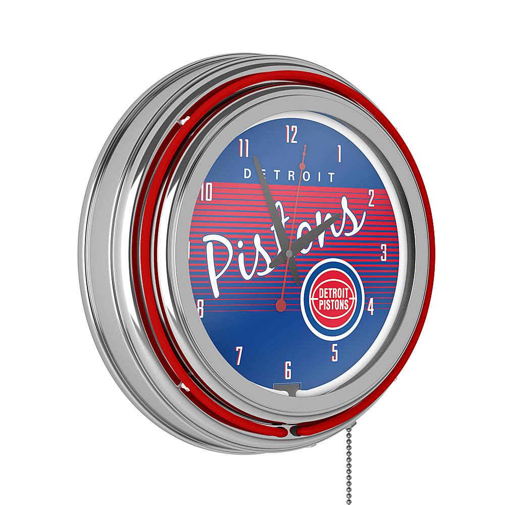 Detroit Pistons NBA Hardwood Classics Chrome Double Ring Neon - Blue, Red, White