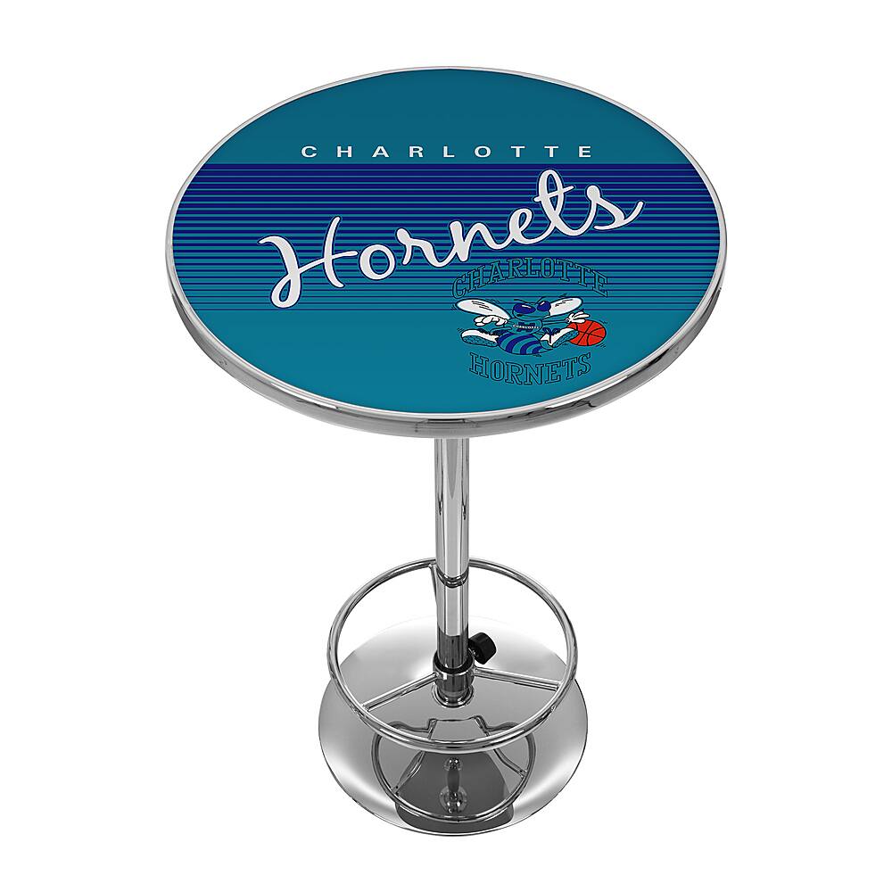 Charlotte Hornets NBA Hardwood Classics Chrome Pub Table - Blue, Teal, White
