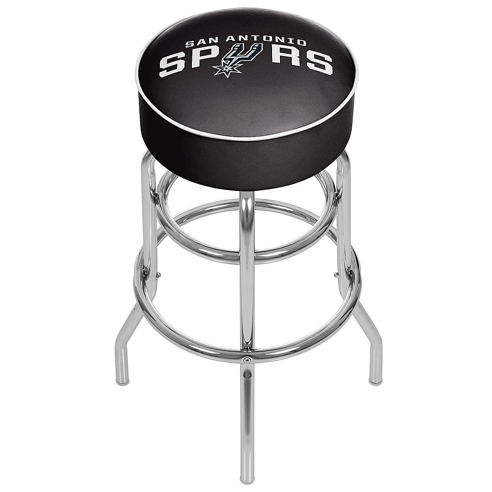 Alt View 11. NBA - San Antonio Spurs NBA Padded Swivel Bar Stool - Silver, Black, White.