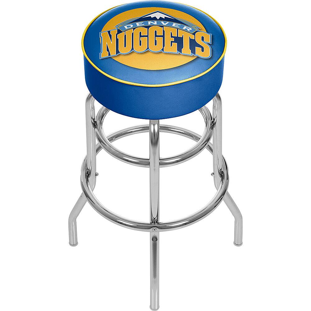 Denver Nuggets NBA Padded Swivel Bar Stool - Blue, Yellow, White