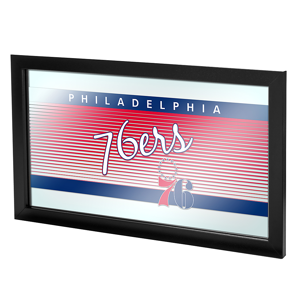 Philadelphia 76ers NBA Hardwood Classics Framed Bar Mirror - Royal Blue, Red, White